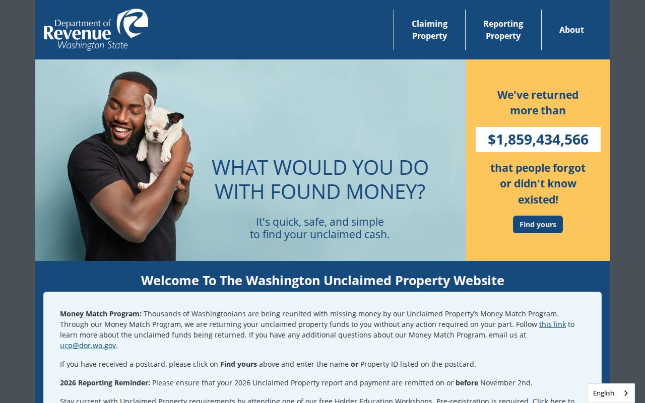 Redmond voter records research paired with Washington unclaimed property search